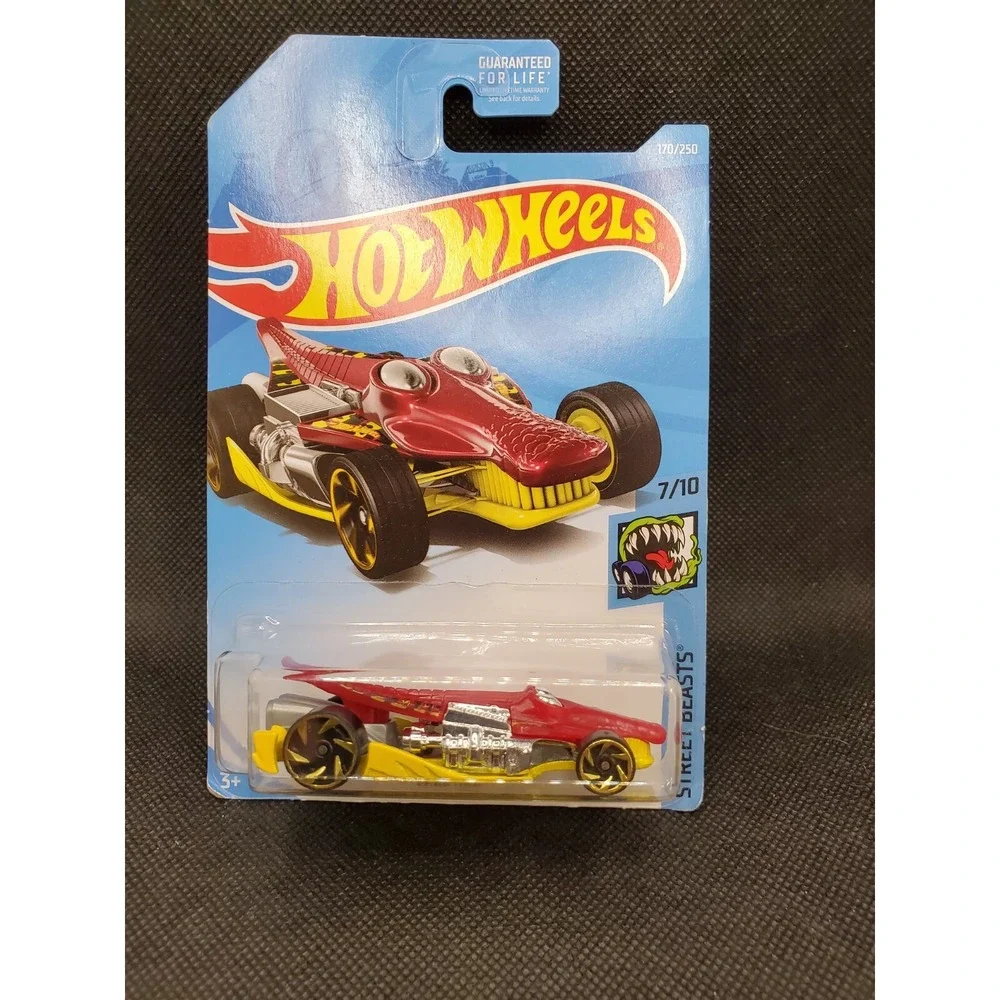 Hot Wheels #170 Street Beasts 7/10 CROC ROD Red/Yellow w/Gold RA Spoke Whls
